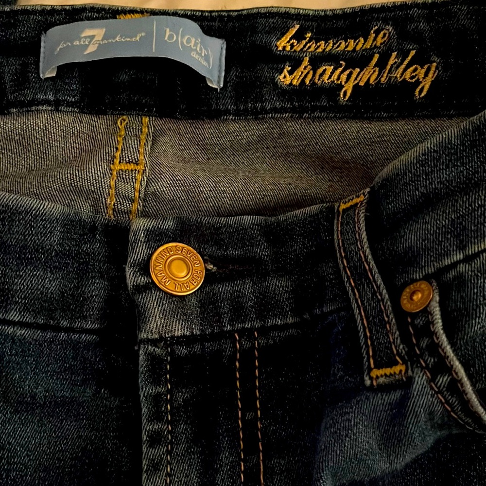7 FOR ALL MANKIND B(air) Kimmie Straight in Rinsed Indigo -- size 29